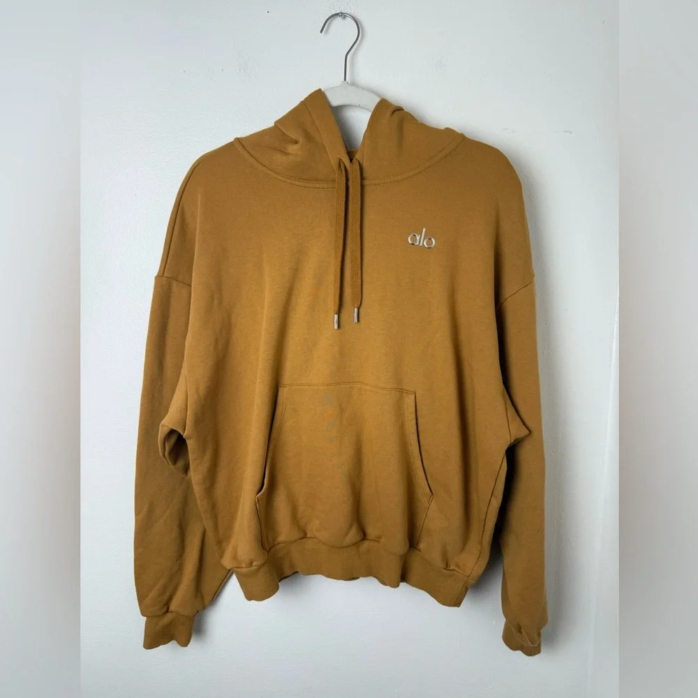 ALO Yoga Toffee Accolade Hooded Sweatshirt Medium Rare